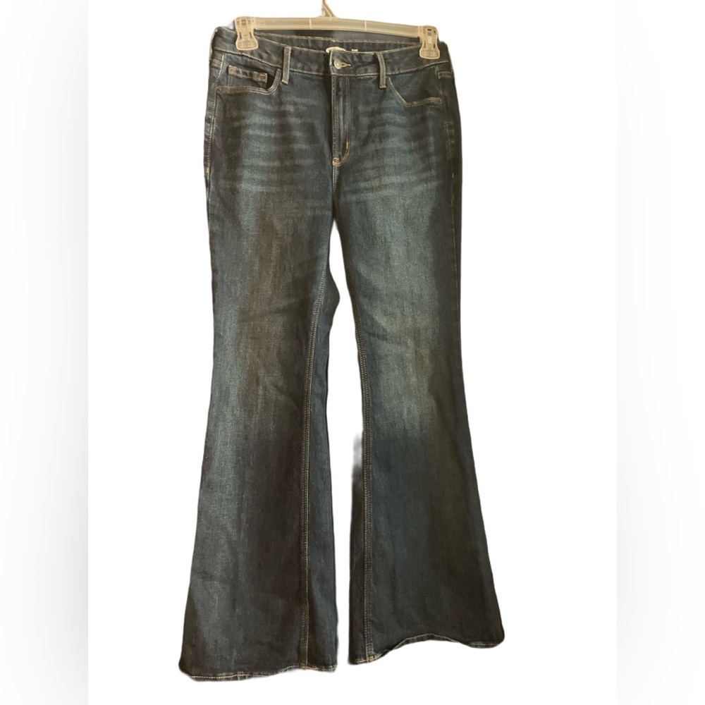 Old Navy Women’s 10 Petite Blue Denim Jeans Flare Extra High Rise
